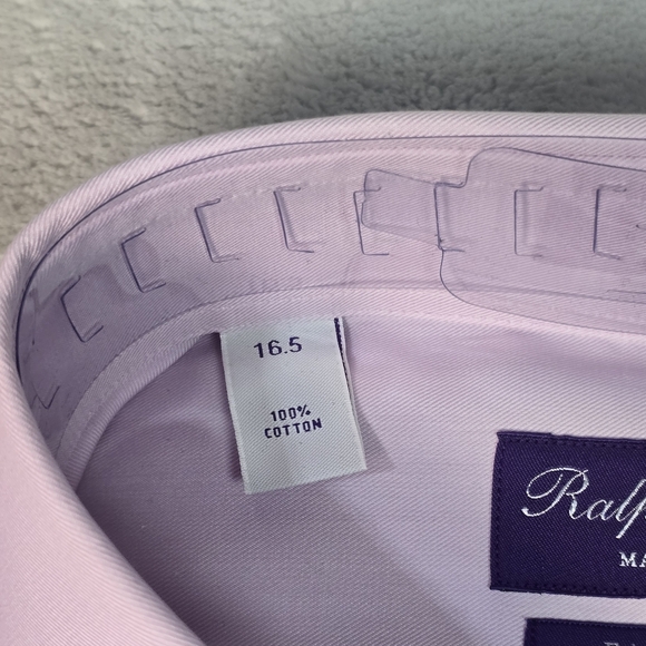 MRSP$450 Ralph Lauren Purple Label Easy Care Dress Shirt Pink Made In Italy 16.5 - Picture 5 of 11